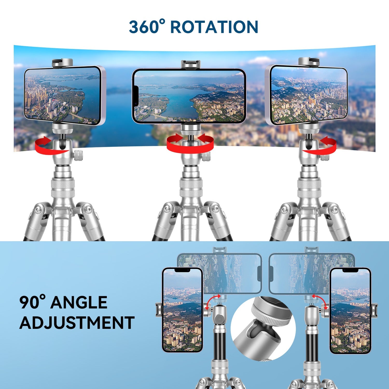 COMAN MT55 Camera and Phone Tripod Convertible Monopod